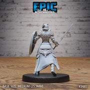 Knight Lady Grisella- Epic Miniatures | Ninth Age | 32mm | Chivalry Garden | Fighter | Guard | Soldier | paladin