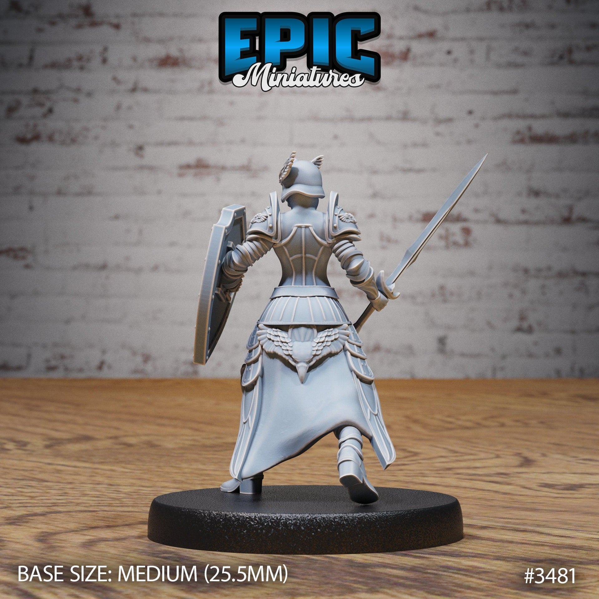 Knight Lady Grisella- Epic Miniatures | Ninth Age | 32mm | Chivalry Garden | Fighter | Guard | Soldier | paladin