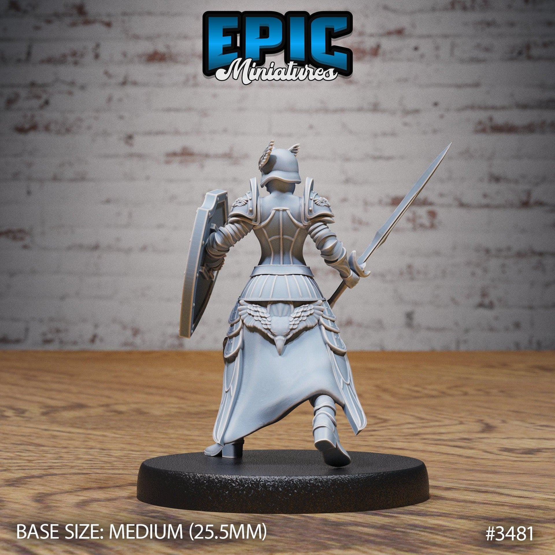 Knight Lady Grisella- Epic Miniatures | Ninth Age | 32mm | Chivalry Garden | Fighter | Guard | Soldier | paladin