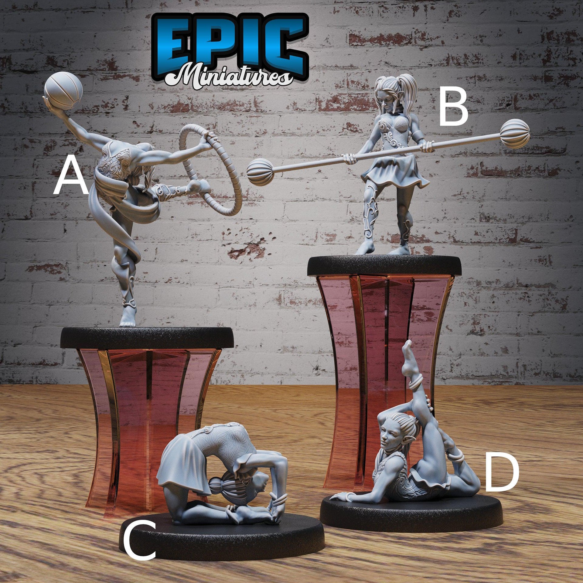 Acrobat Elf- Epic Miniatures | Ninth Age | 32mm | Nightsky Carnival | Circus | Big Top | Bard | Performer