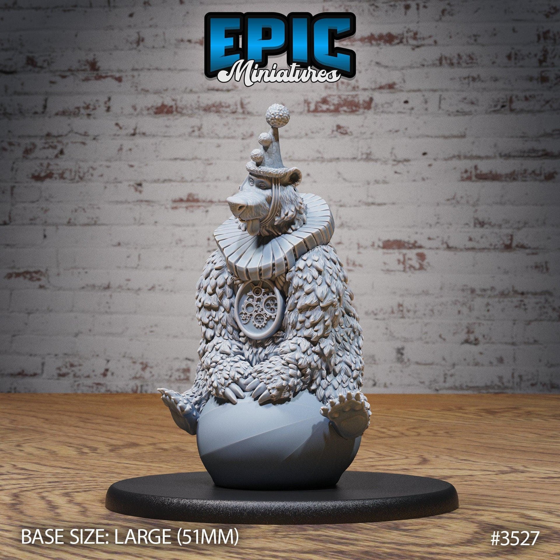 Circus Bear - Epic Miniatures | Ninth Age | 32mm | Nightsky Carnival | Circus | Big Top | Powerlifting | Unicycle | Juggling