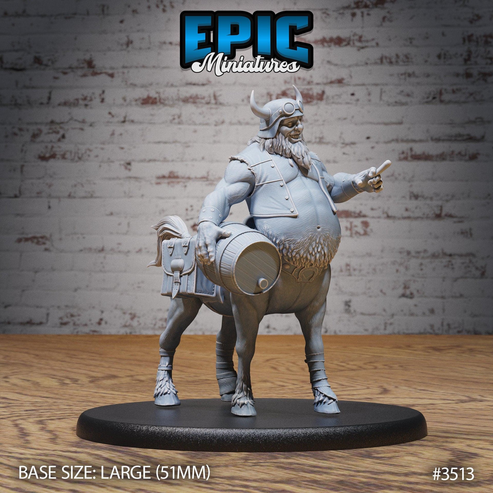 Drunk Centaur - Epic Miniatures | Ninth Age | 32mm | Nightsky Carnival | Circus | Big Top | Beer | Keg | Tavern