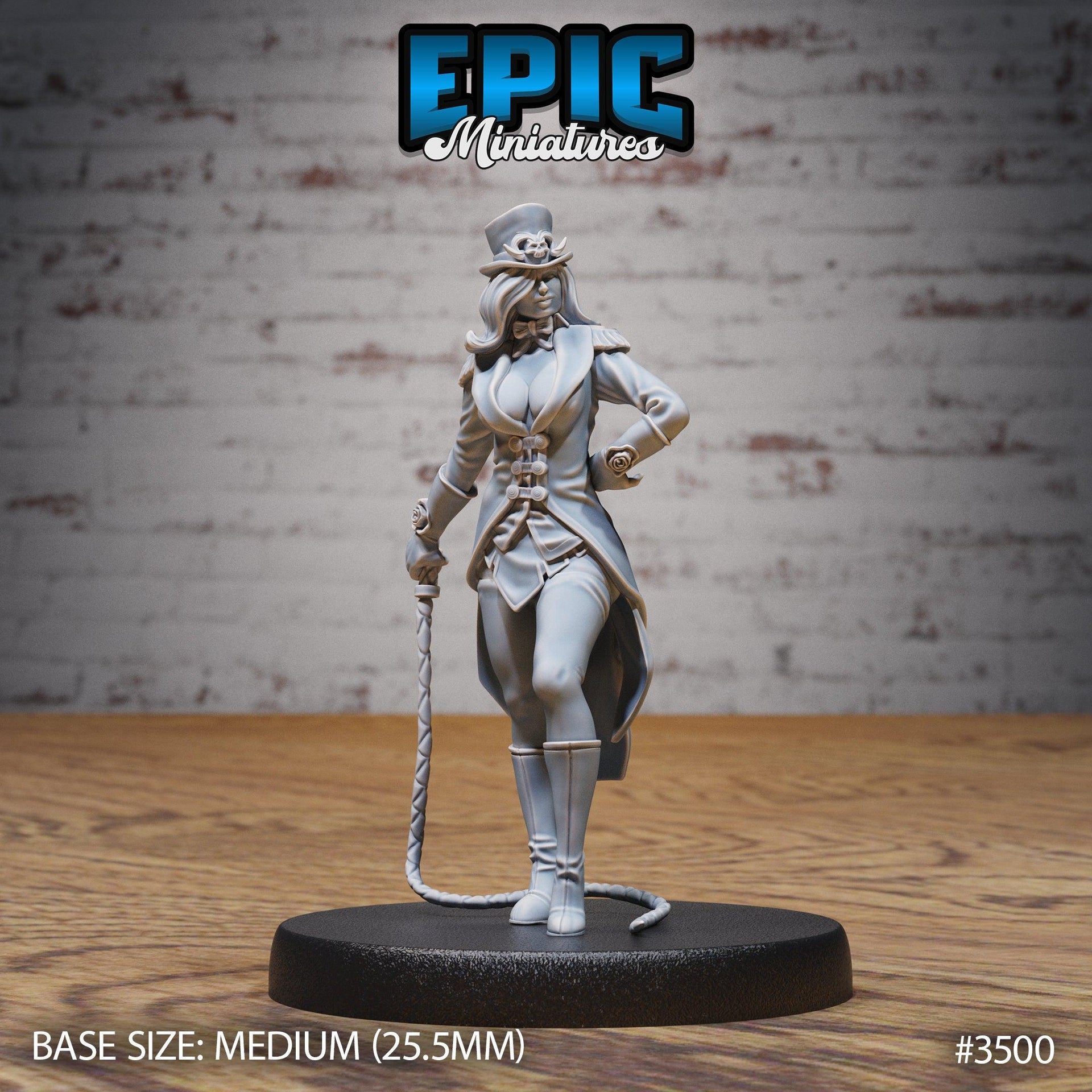 Show Director Female - Epic Miniatures | Ninth Age | 32mm | Nightsky Carnival | Circus | Big Top | Ringmaster | Bard | Performer |