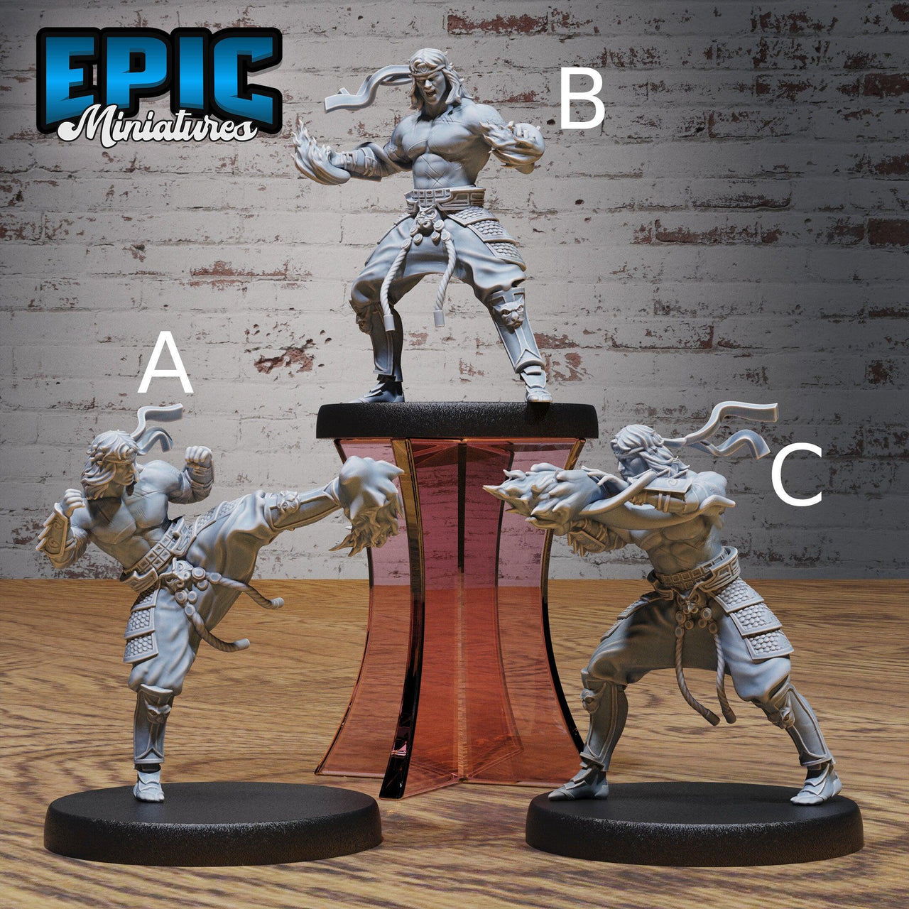 Fire Style Kung Fu Master - Epic Miniatures | Ninth Age | 32mm |Iron Fist Tournament | Martial Artist | Fighter | Brawler | Monk