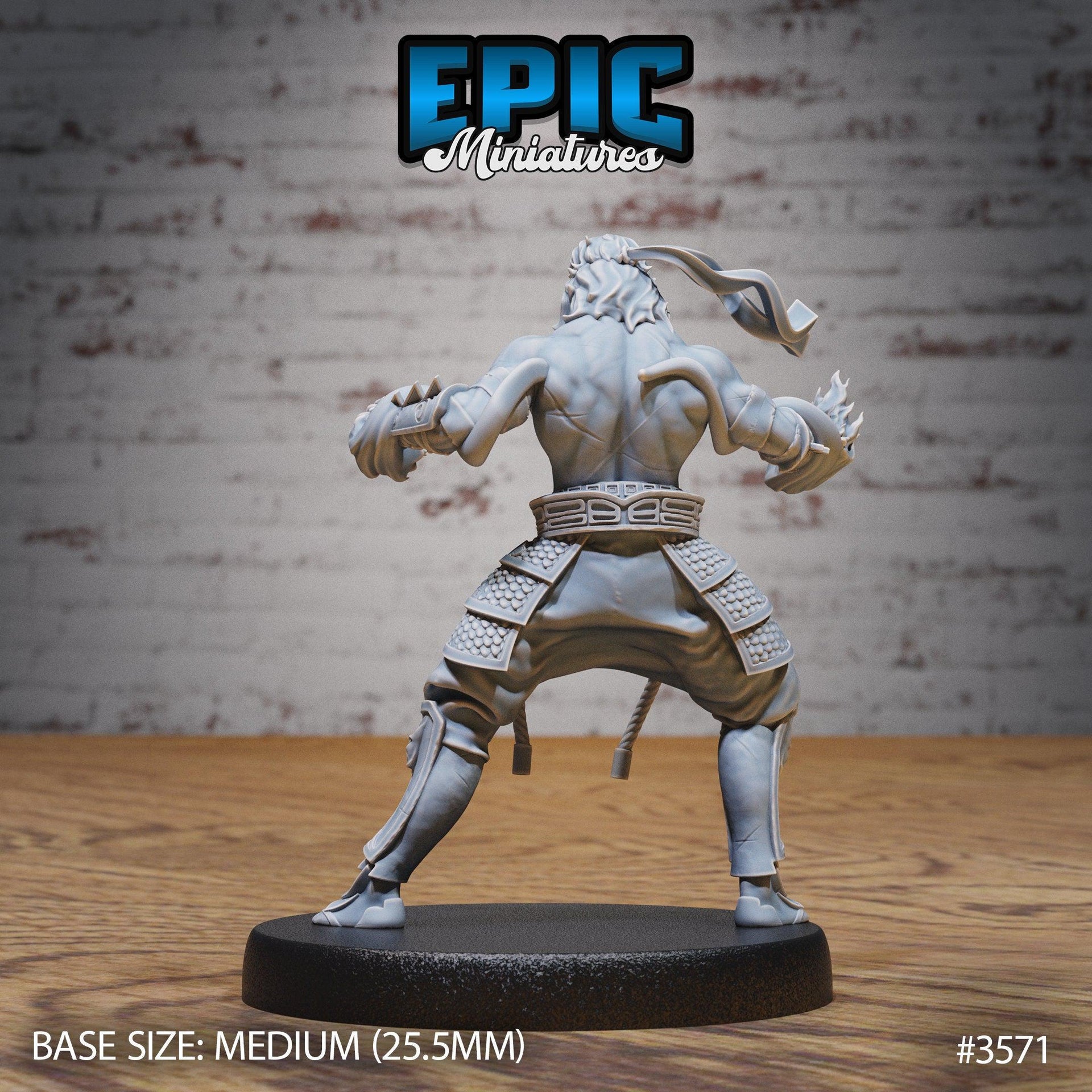 Fire Style Kung Fu Master - Epic Miniatures | Ninth Age | 32mm |Iron Fist Tournament | Martial Artist | Fighter | Brawler | Monk