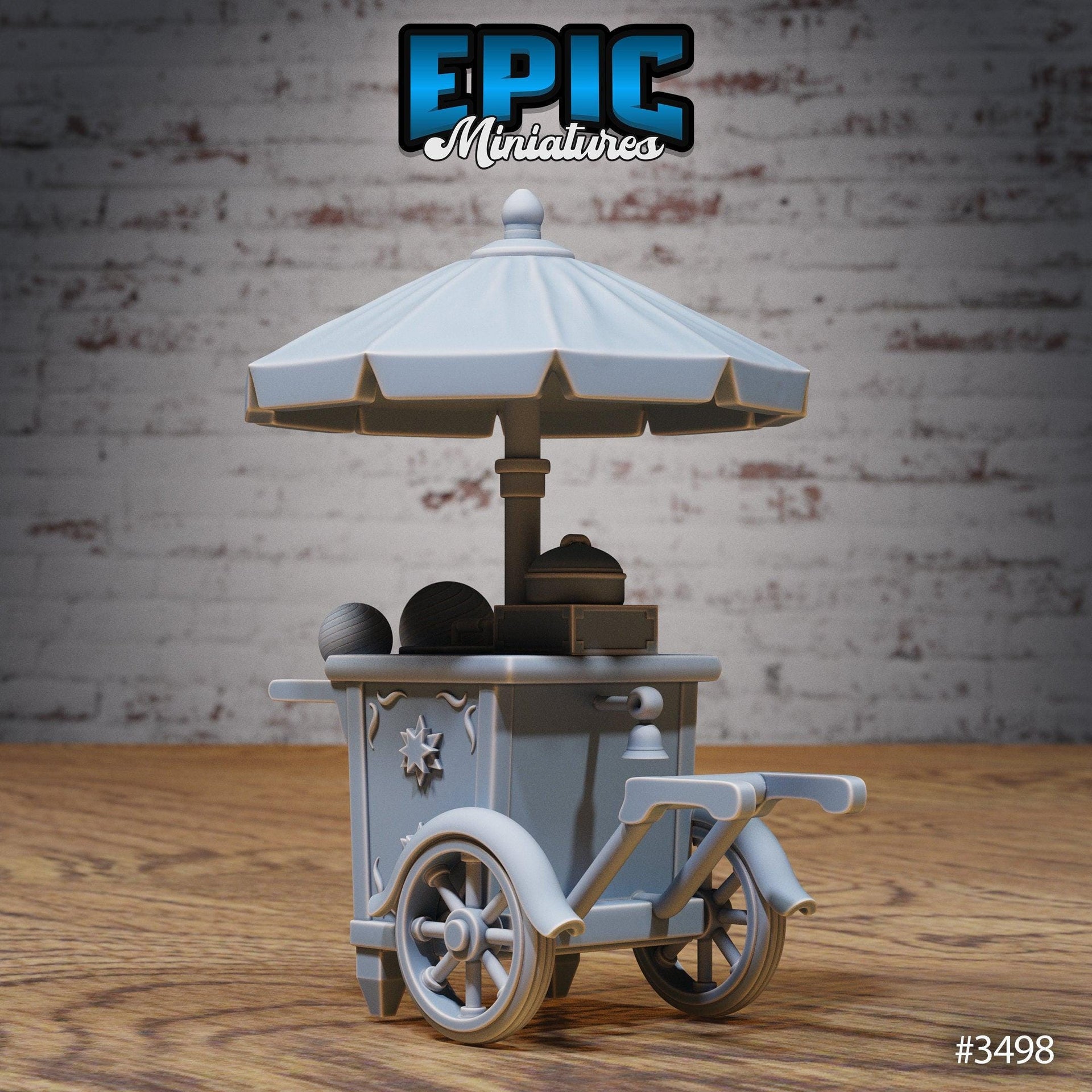 Carnival Shops- Epic Miniatures | Ninth Age | 32mm | Nightsky Carnival | Circus | Ice-cream Stand | Baloons | Popcorn | Cotton Candy