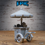 Carnival Shops- Epic Miniatures | Ninth Age | 32mm | Nightsky Carnival | Circus | Ice-cream Stand | Baloons | Popcorn | Cotton Candy