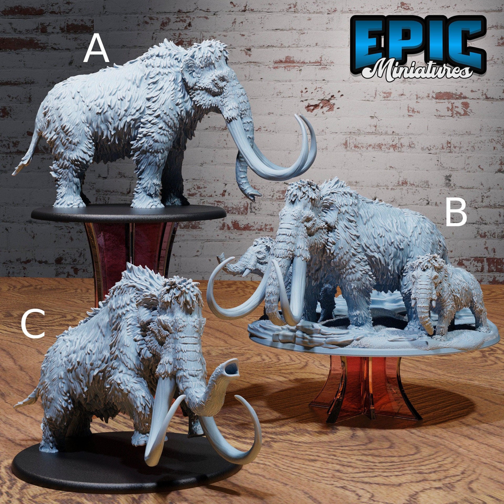 Mammoth - Epic Miniatures | 32mm | Ice Age Madness | Wooly | Elephant | Ancient | Baby