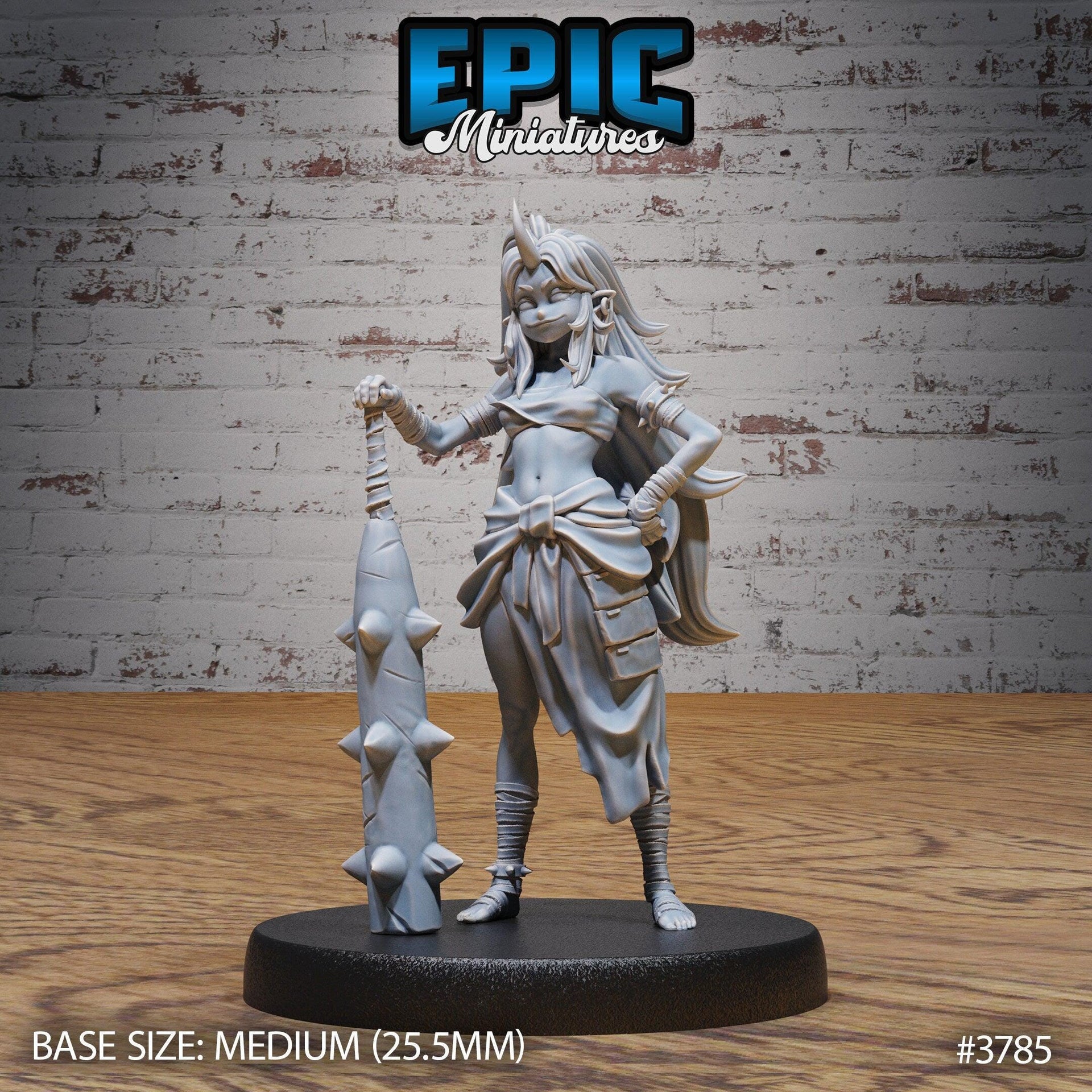 Blue Oni Girl - Epic Miniatures | 28mm | 32mm | Oni Nightmare | Yokai | Demon | Japanese Folklore | Ogre