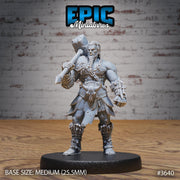 Barbarian Tribe Male- Epic Miniatures | 32mm | Ice Age Madness | Fighter | Warrior | Hunter | Cooking | Camp