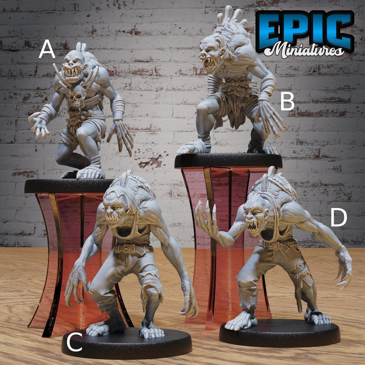 Common Ghoul - Epic Miniatures | Gruesome Graveyard | 28mm | 32mm | Zombie | Undead | Demon