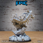 Bone Naga - Epic Miniatures | Gruesome Graveyard | 28mm | 32mm | Zombie | Undead | Demon | Dragon | Wyvern