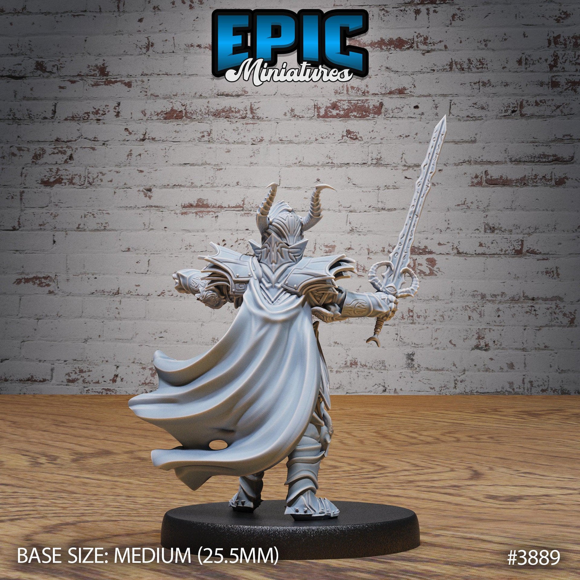 Black Guard Knight - Epic Miniatures | 28mm | 32mm | Demonic Guild | Chaos | Dark Paladin