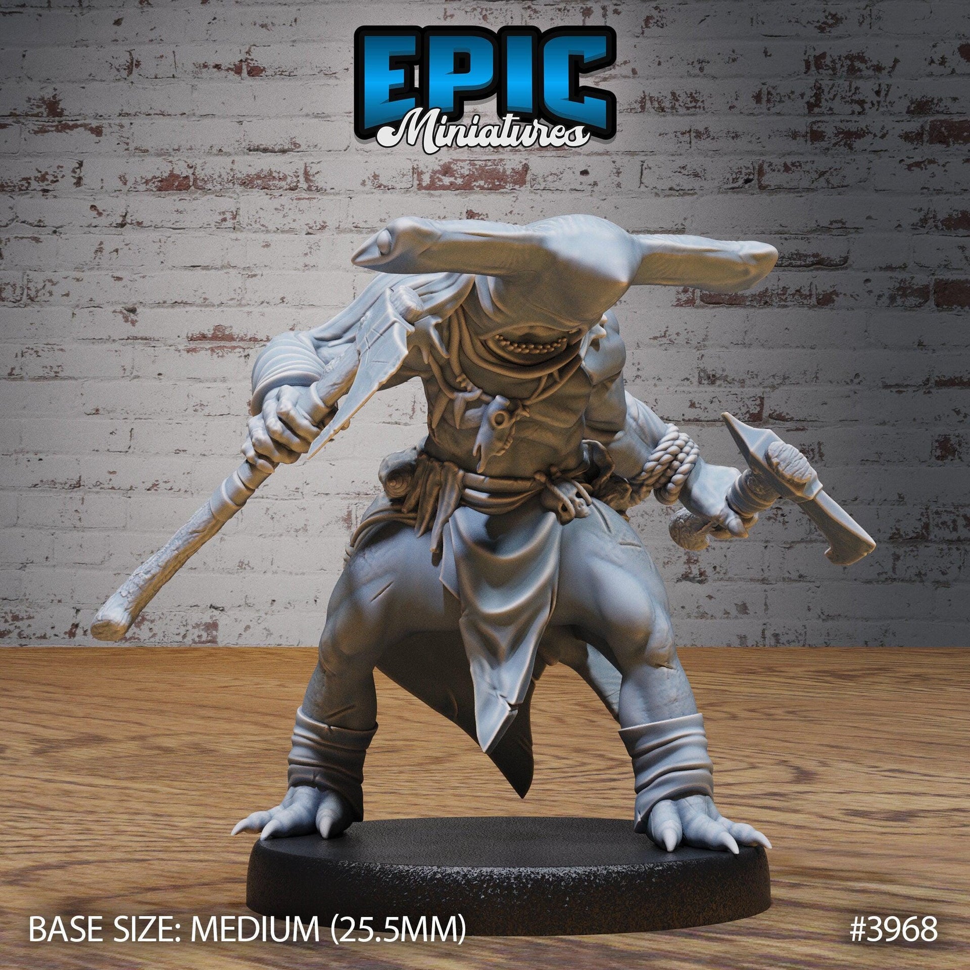 Hammerhead Shark Folk - Epic Miniatures | 32mm | Sinister Harbor | Fighter | Warrior | Sham,,an