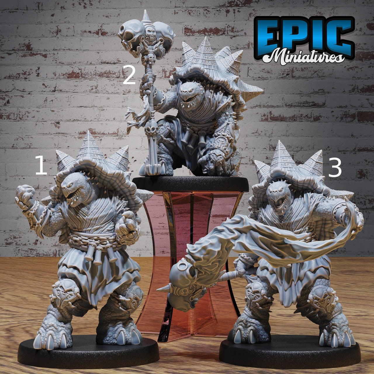 Turtle Folk Necromancer - Epic Miniatures | 32mm | Sinister Harbor | Warlock | Sorcerer