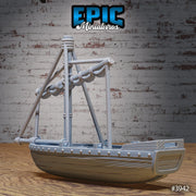 Harbor Boats - Epic Miniatures | Sinister Harbor | D&D | Wargaming | Roleplaying Games | 32mm | Sail | Shipwreck