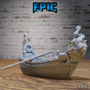 Harbor Boats - Epic Miniatures | Sinister Harbor | D&D | Wargaming | Roleplaying Games | 32mm | Sail | Shipwreck