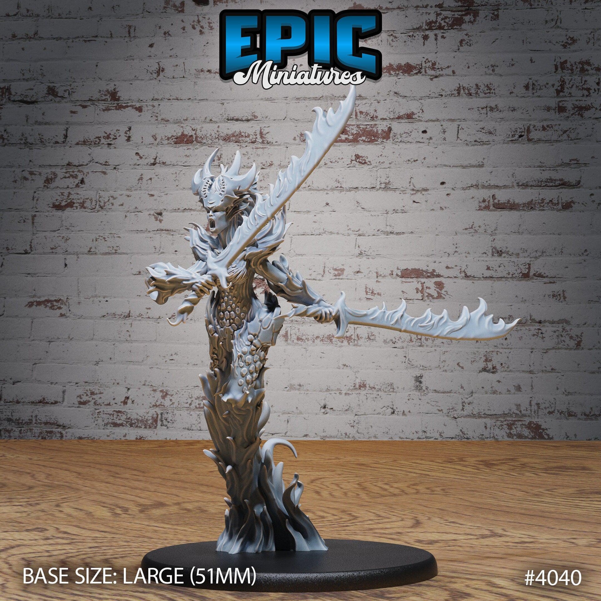 Fire Elemental Female - Epic Miniatures | Elemental Lands | 28mm | 32mm | Demon | Fighter