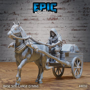 Village Wagon Driver - Epic Miniatures | 32mm | Festival Village | Merchant | Cart | Farmer | Horse