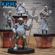 Villagers 3! - Epic Miniatures | 32mm | Festival Village | Child | Drunk | Guard | Farmer | Bard | Merchant | Cart