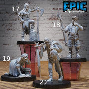 Villagers 3! - Epic Miniatures | 32mm | Festival Village | Child | Drunk | Guard | Farmer | Bard | Merchant | Cart
