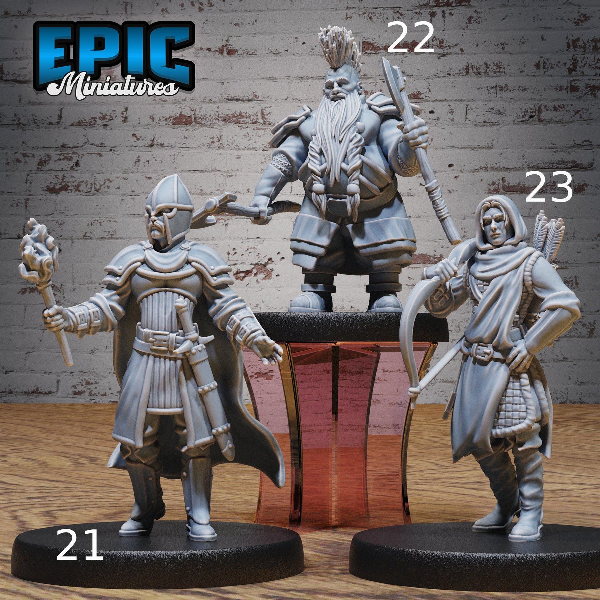 Villagers 3! - Epic Miniatures | 32mm | Festival Village | Child | Drunk | Guard | Farmer | Bard | Merchant | Cart