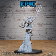 Water Elemental Female - Epic Miniatures | Elemental Lands | 28mm | 32mm | Frog Man | Elemental | Genie