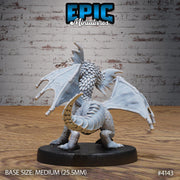 Blue Dragon Wyrmling - Epic Miniatures | Cone Desert | 28mm | 32mm | Drake | Baby