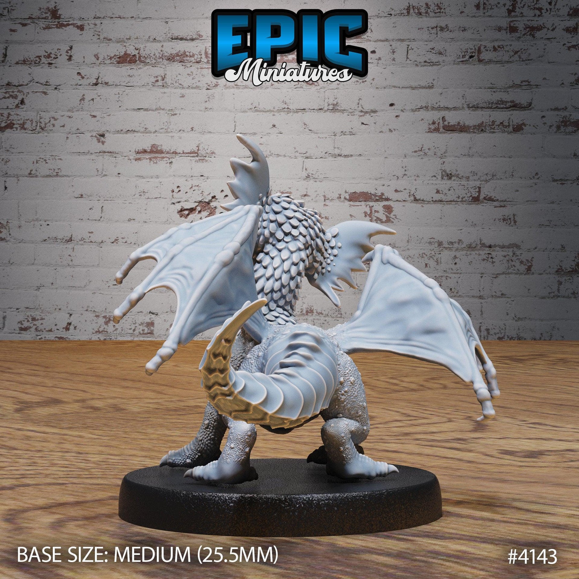Blue Dragon Wyrmling - Epic Miniatures | Cone Desert | 28mm | 32mm | Drake | Baby