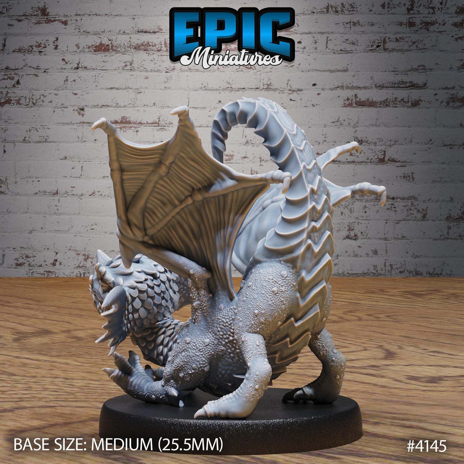 Blue Dragon Wyrmling - Epic Miniatures | Cone Desert | 28mm | 32mm | Drake | Baby