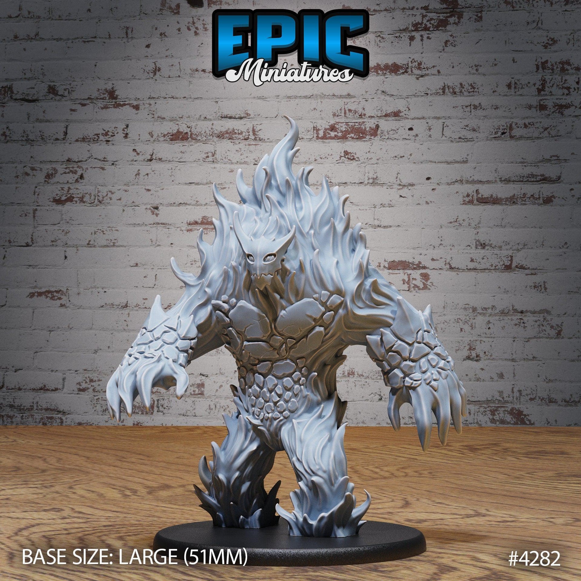 Fire Elemental - Epic Miniatures | Infernal Assault | 28mm | 32mm | Devil | Lava | Magma