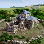 Ruined French Mausoleum. King and Country, 15mm, 28mm, 32mm - Printable Scenery | 28mm and 32mm | Wargaming | DnD | Tabletop Roleplaying