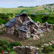 Ruined French Mausoleum. King and Country, 15mm, 28mm, 32mm - Printable Scenery | 28mm and 32mm | Wargaming | DnD | Tabletop Roleplaying