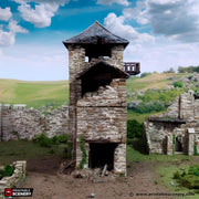 Ruined Black Rock Keep. King and Country, 15mm, 28mm, 32mm - Printable Scenery | 28mm and 32mm | Wargaming | DnD | Tabletop Roleplaying