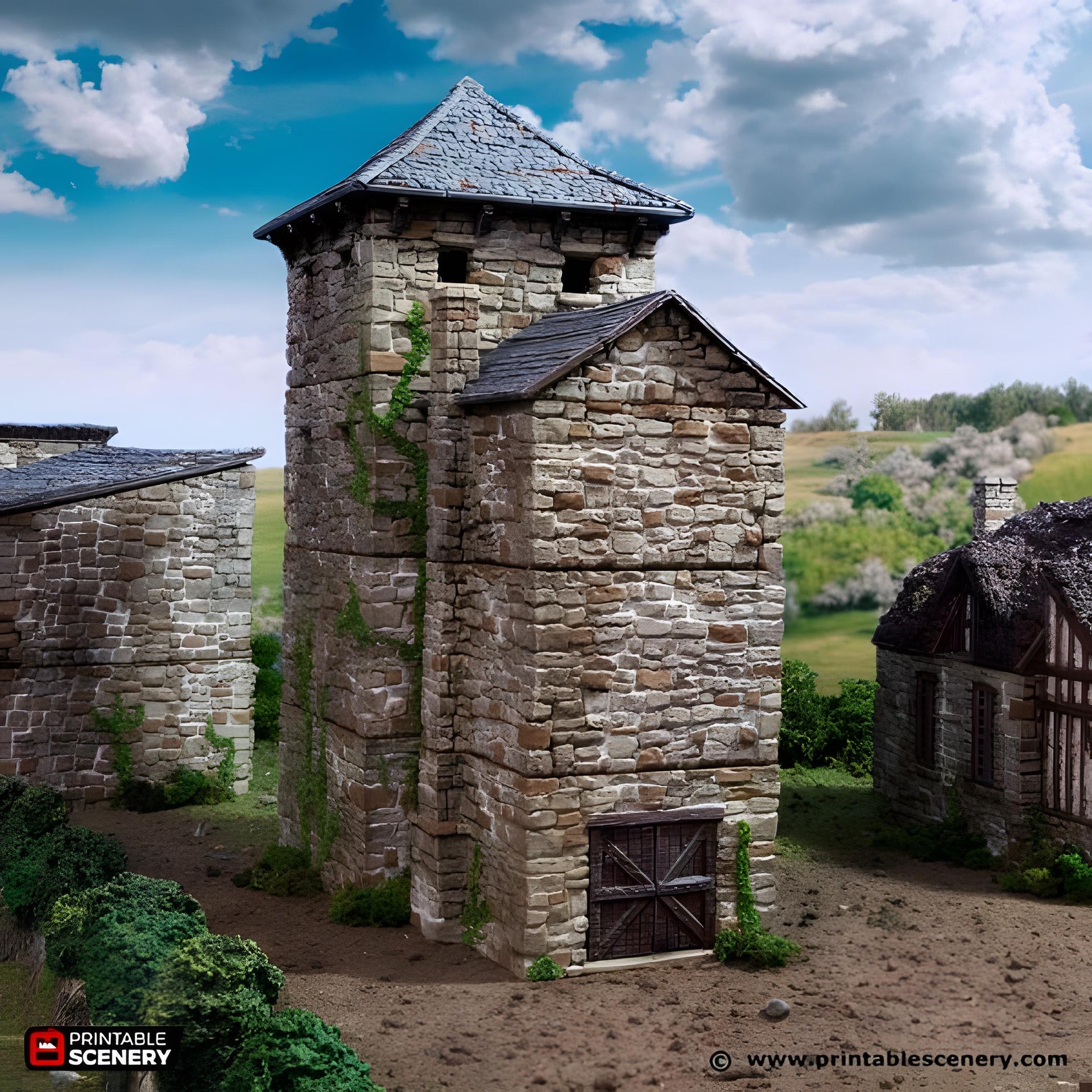 Black Rock Keep. King and Country, 15mm, 28mm, 32mm - Printable Scenery | 28mm and 32mm | Wargaming | DnD | Tabletop Roleplaying