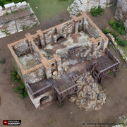 Ruined Black Rock Barracks. King and Country, 15mm, 28mm, 32mm - Printable Scenery | 28mm and 32mm | Wargaming | DnD | Tabletop Roleplaying