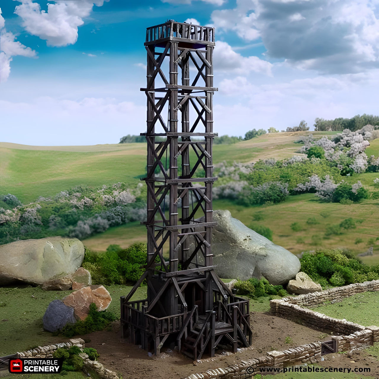 Quarry Elevator. King and Country, 15mm, 28mm, 32mm - Printable Scenery | 28mm and 32mm | Wargaming | DnD | Tabletop Roleplaying