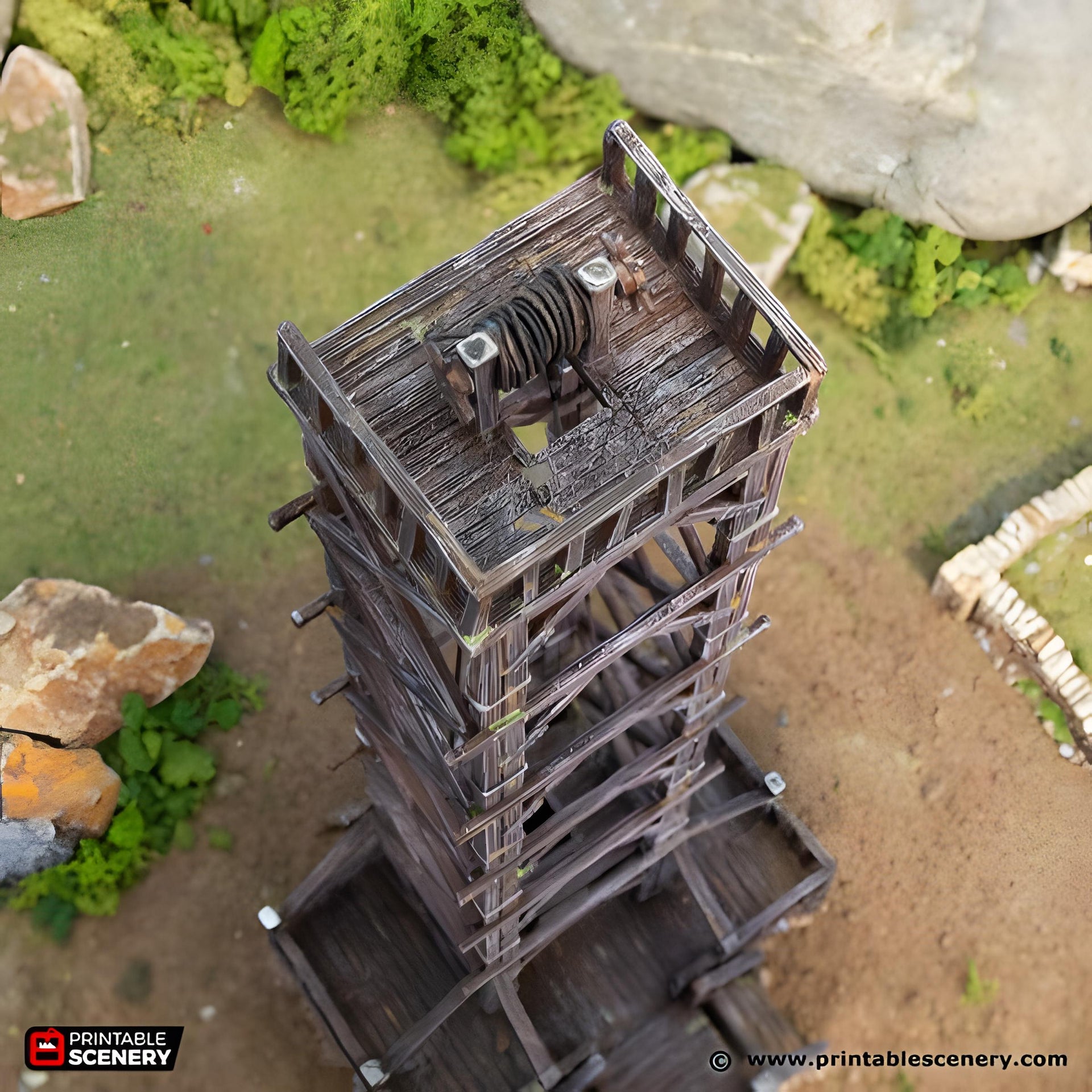 Quarry Elevator. King and Country, 15mm, 28mm, 32mm - Printable Scenery | 28mm and 32mm | Wargaming | DnD | Tabletop Roleplaying