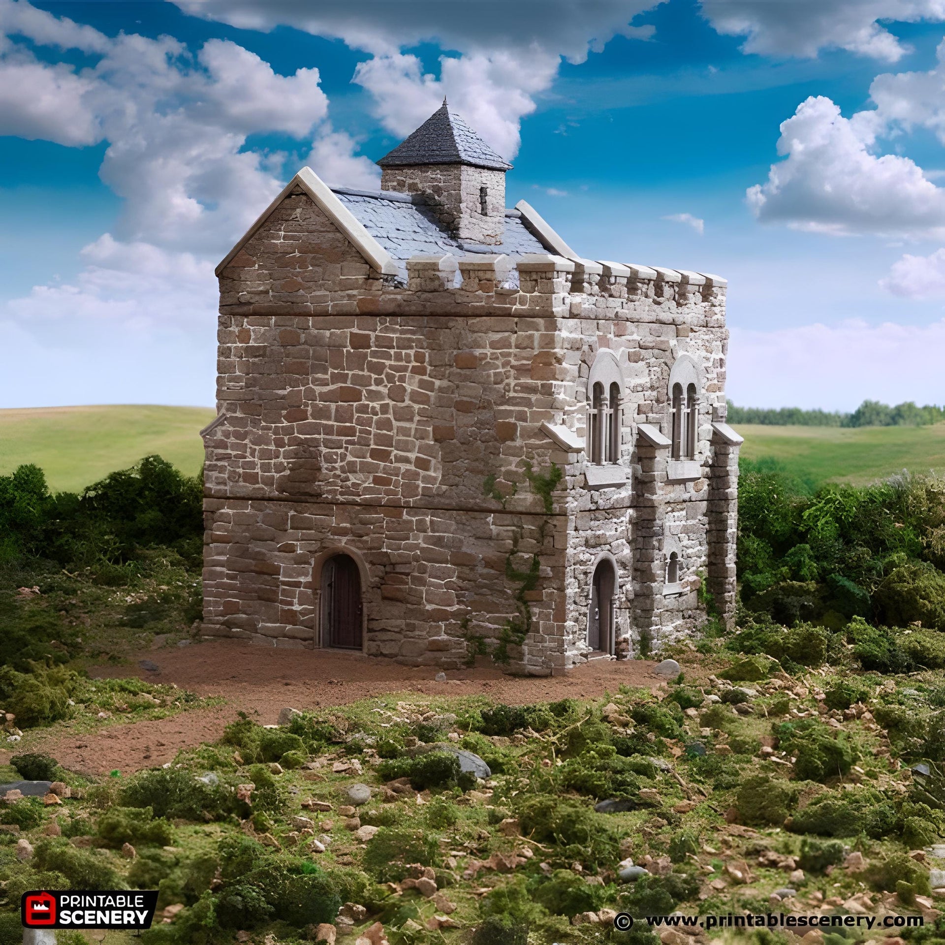 Norman Stone Keep. King and Country, 15mm, 28mm, 32mm - Printable Scenery | 28mm and 32mm | Wargaming | DnD | Tabletop Roleplaying