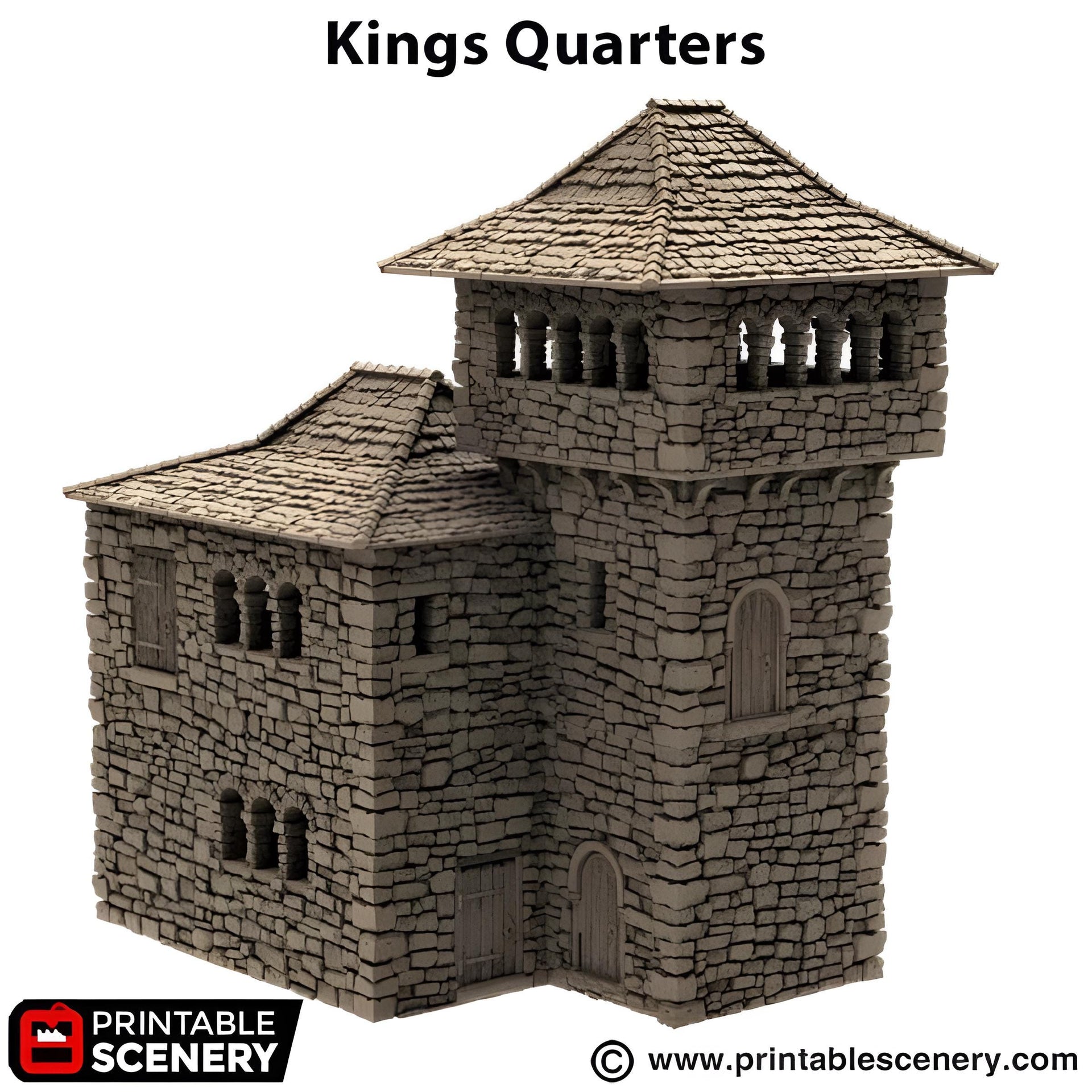 Kings Quarters. King and Country, 15mm, 28mm, 32mm - Printable Scenery | 28mm and 32mm | Wargaming | DnD | Tabletop Roleplaying