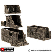 Ruined Kings Gate. King and Country, 15mm, 28mm, 32mm - Printable Scenery | 28mm and 32mm | Wargaming | DnD | Tabletop Roleplaying