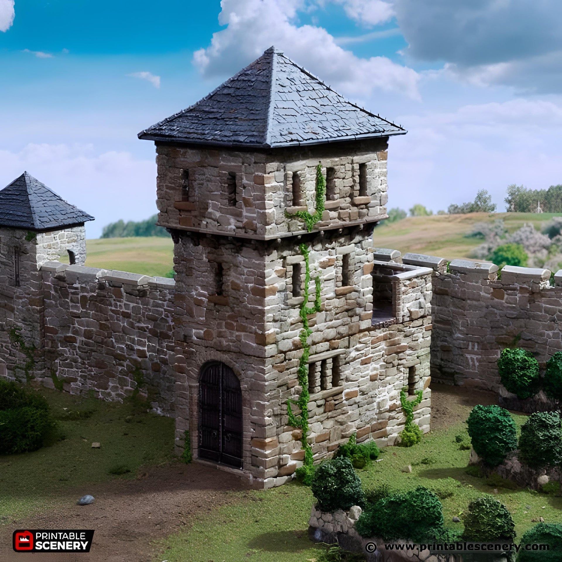 Kings Gate. King and Country, 15mm, 28mm, 32mm - Printable Scenery | 28mm and 32mm | Wargaming | DnD | Tabletop Roleplaying