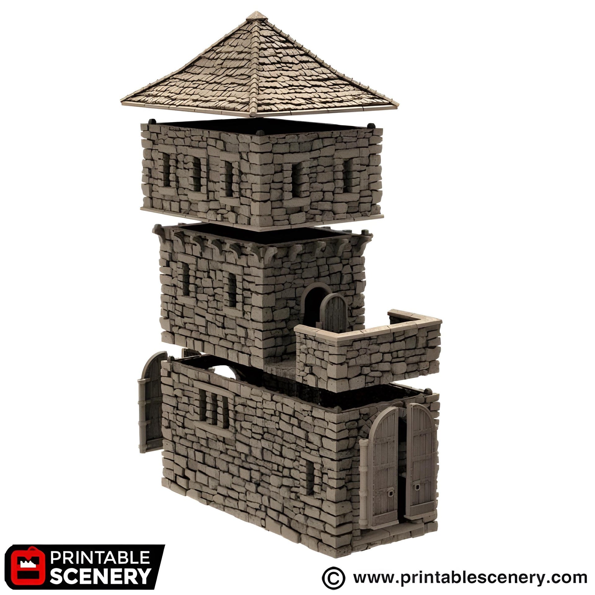 Kings Gate. King and Country, 15mm, 28mm, 32mm - Printable Scenery | 28mm and 32mm | Wargaming | DnD | Tabletop Roleplaying