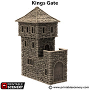 Kings Gate. King and Country, 15mm, 28mm, 32mm - Printable Scenery | 28mm and 32mm | Wargaming | DnD | Tabletop Roleplaying