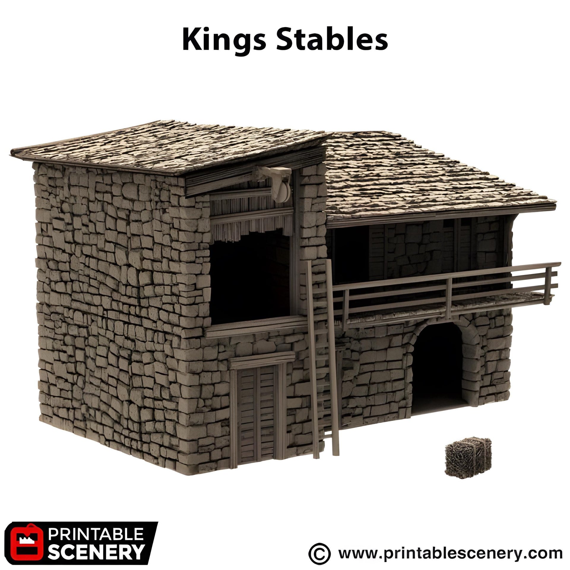King Stables. King and Country, 15mm, 28mm, 32mm - Printable Scenery | 28mm and 32mm | Wargaming | DnD | Tabletop Roleplaying