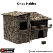 King Stables. King and Country, 15mm, 28mm, 32mm - Printable Scenery | 28mm and 32mm | Wargaming | DnD | Tabletop Roleplaying