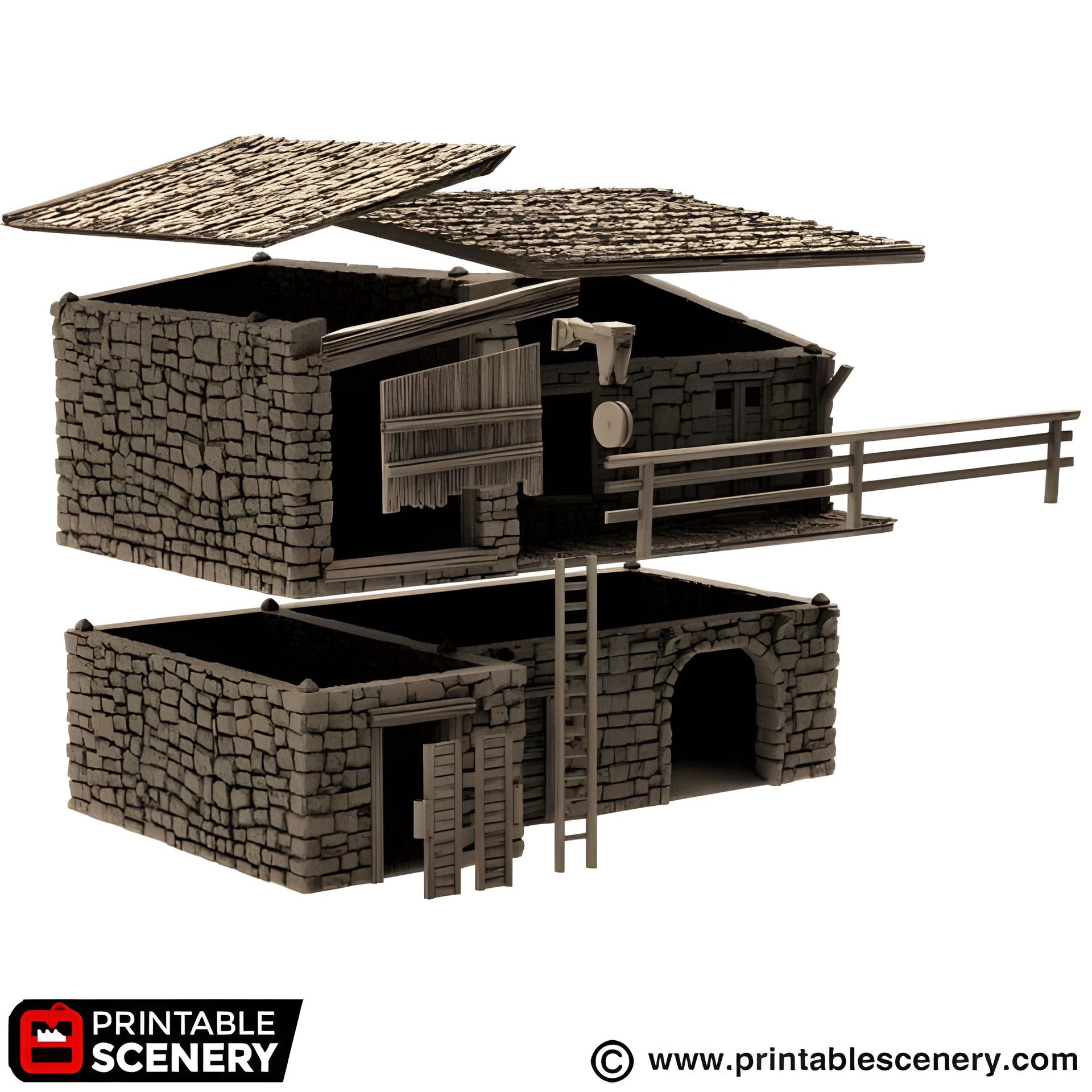 King Stables. King and Country, 15mm, 28mm, 32mm - Printable Scenery | 28mm and 32mm | Wargaming | DnD | Tabletop Roleplaying
