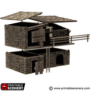 King Stables. King and Country, 15mm, 28mm, 32mm - Printable Scenery | 28mm and 32mm | Wargaming | DnD | Tabletop Roleplaying