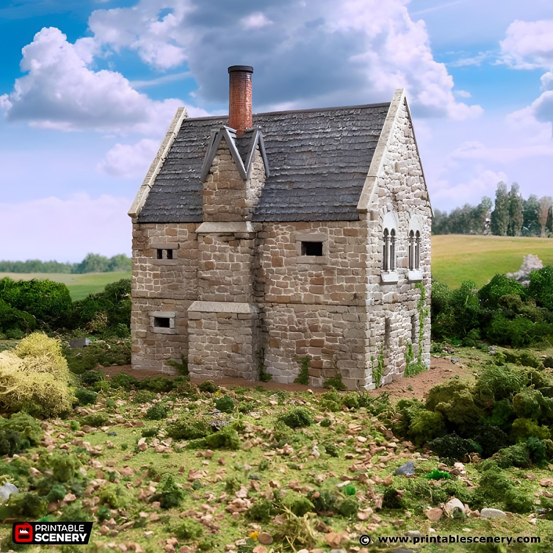 Norman Stone Manor. King and Country, 15mm, 28mm, 32mm - Printable Scenery | 28mm and 32mm | Wargaming | DnD | Tabletop Roleplaying
