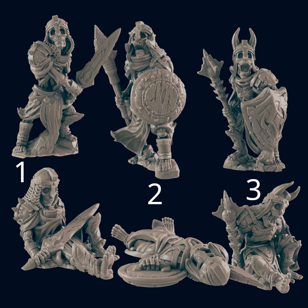 Skeleton - Ec3d | 28mm and 32mm | Wargaming | DnD | Tabletop Roleplaying